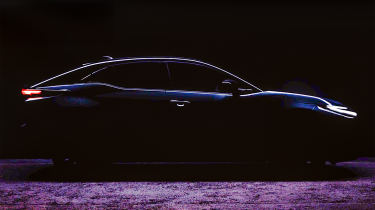 Teaser image of Toyota&#039;s upcoming electric SUV 