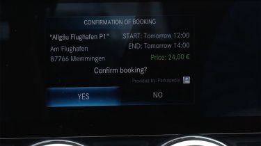 Mercedes infotainment payment system