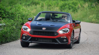 Abarth 124 Spider - red front cornering