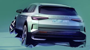 Skoda Elroq sketch tease - rear 