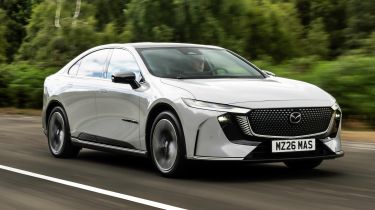 Mazda 6e - silver front 3/4 dynamic