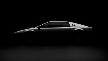 Lotus Esprit S1 restomod by Encor - side profile, teaser