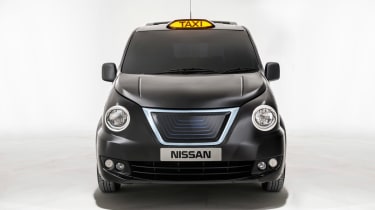 Nissan electric taxi 2015 front on