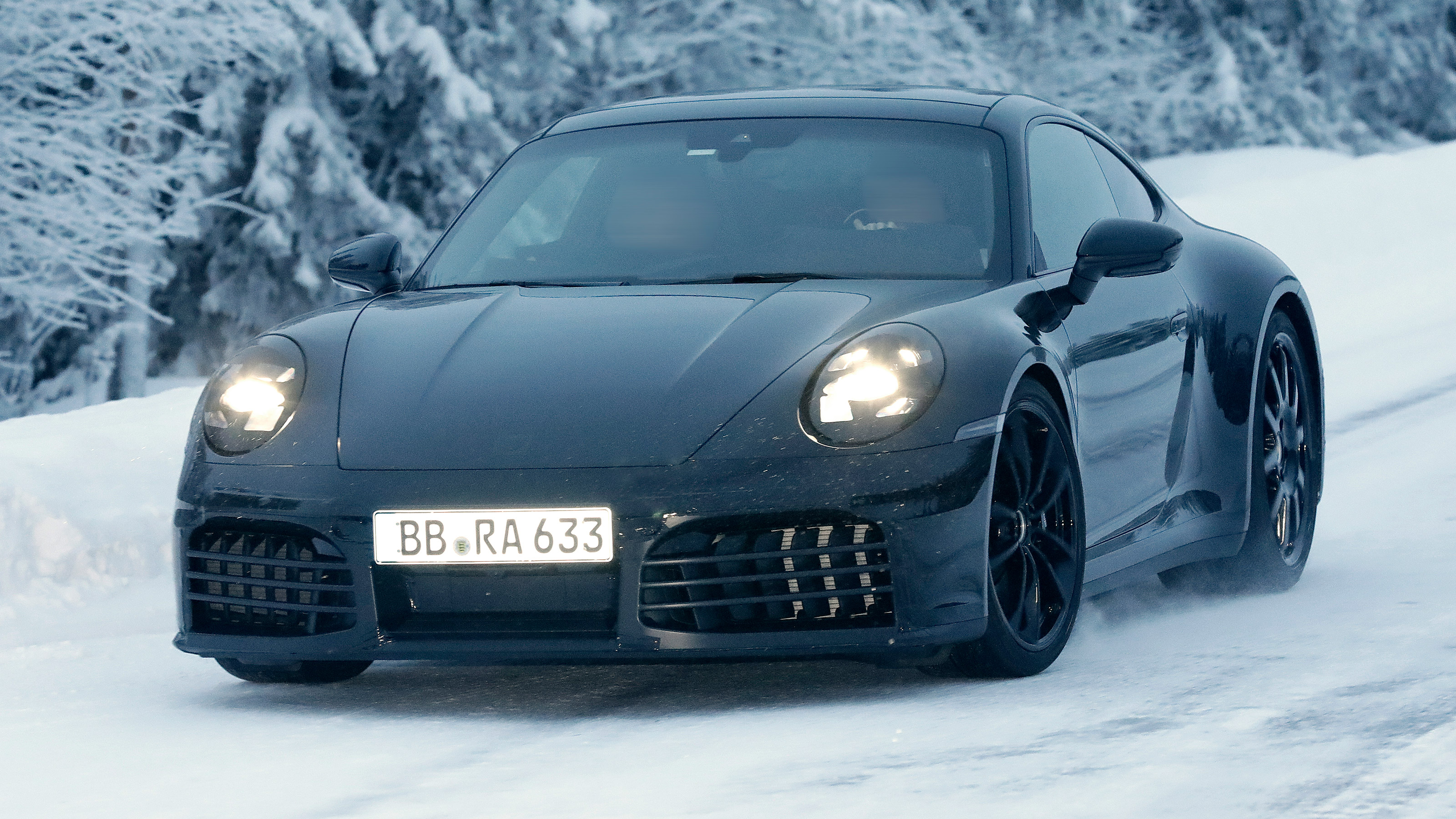 New  Porsche 911 Carrera spied cold weather testing | evo