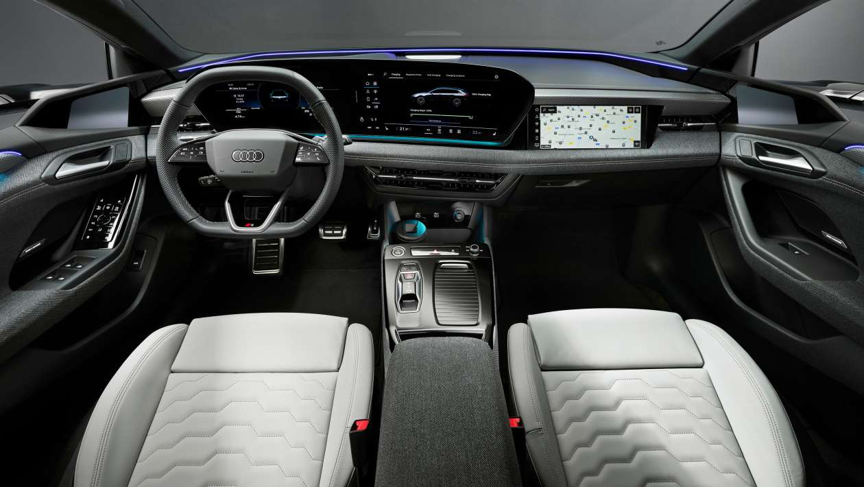 Interieur van de nieuwe Audi A6 e-tron sedan