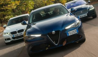 Alfa Romeo Giulia vs Jaguar XE vs BMW 3 Series - header