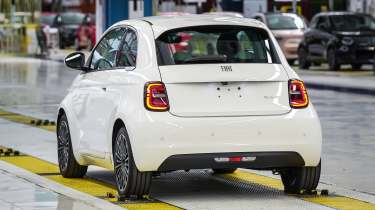 New Fiat 500 Hybrid - factory rear 3/4
