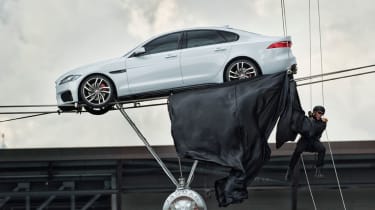 Jaguar XF  high wire launch stunt 2