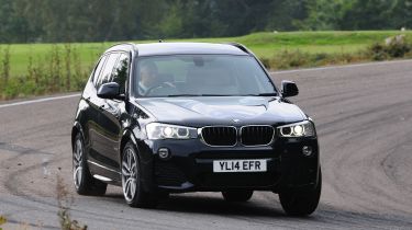 BMW X3 front cornering