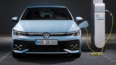 New Volkswagen Golf GTE headshot plugged in