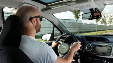 New Toyota Yaris interior driving