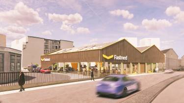 Fastned charging hub outside