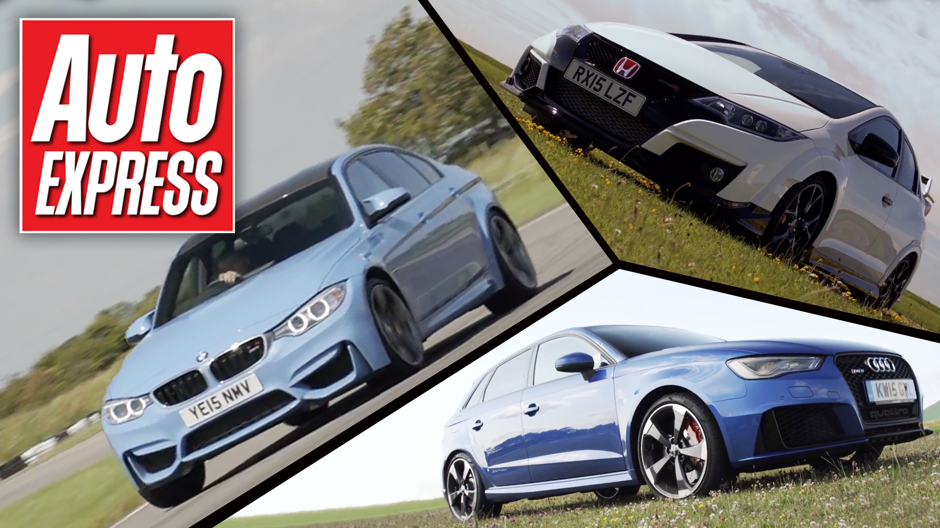 Track Battle: Honda Civic Type R vs BMW M3 and Audi RS3 | Auto Express