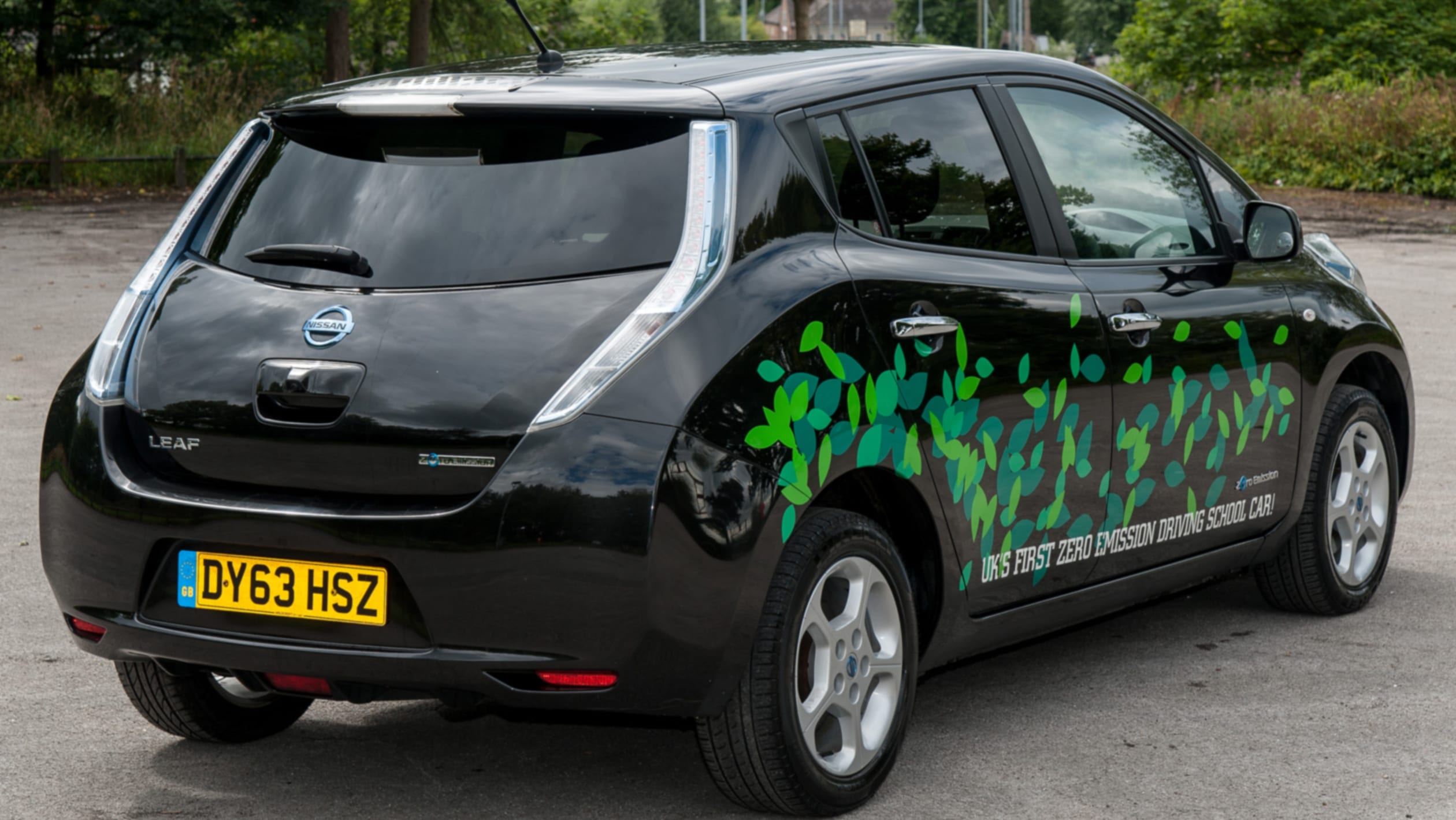 Electric car driving school learning to drive in an EV pictures