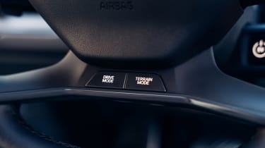 Kia EV9 UK - steering wheel detail