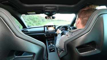 Auto Express senior news reporter Alastair Crooks driving the Cupra Formentor e-Hybrid