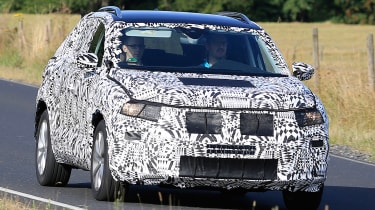 Volkswagen Polo SUV - spy shot front tracking