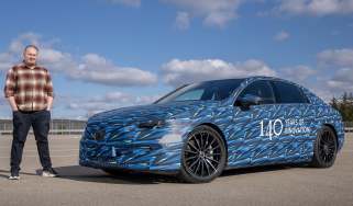 Ellis Hyde with the Mercedes C-Class prototype