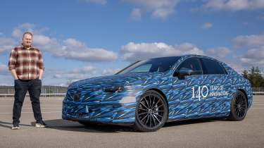 Ellis Hyde with the Mercedes C-Class prototype