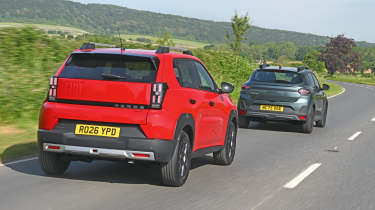 Dacia Sandero Stepway vs Fiat Grande Panda - rear 3/4