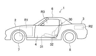Mazda MX-5 EV patent drawing - side