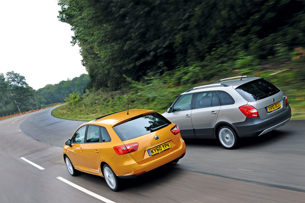 Seat Ibiza ST vs. Skoda Fabia Scout  Road Test  Review 