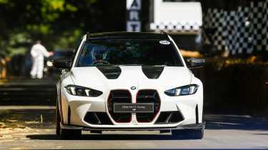 BMW M3 CS Touring at the 2025 Goodwood Festival of Speed - front cornering
