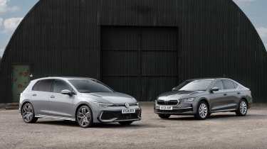 Volkswagen Golf vs Skoda Octavia - front static