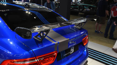 Jaguar XE SV Project 8 - blue Goodwood rear detail