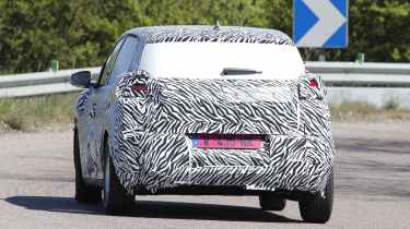 Dacia electric city car (camouflaged) - rear