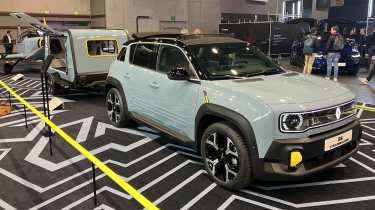 Renault 4 with a caravan at the Paris Motor Show 