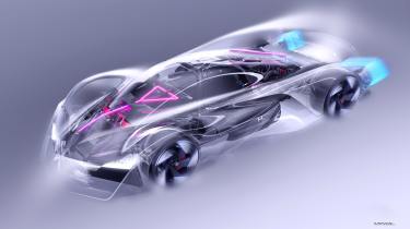 Alpine Alpenglow Hy4 concept - front sketch