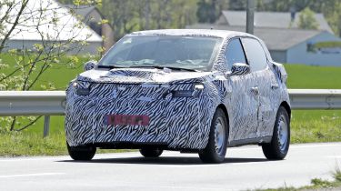 Dacia electric city car (camouflaged) - front