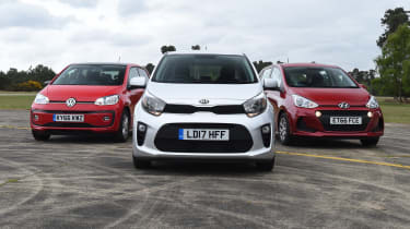 Hyundai i10 vs VW UP vs Picanto