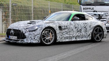 Mercedes AMG GT R Black Series - front 3/4 tracking spy