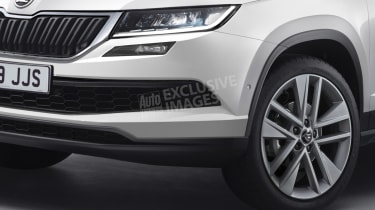 Skoda baby crossover - front detail (watermarked)