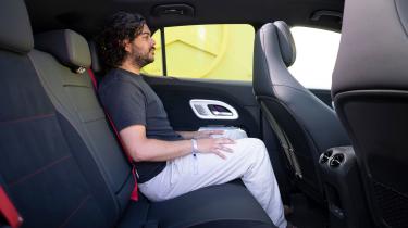 Jordan Katsianis sat in the Mercedes GLA Electric