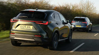 BMW X3 and Lexus NX - rear tracking 