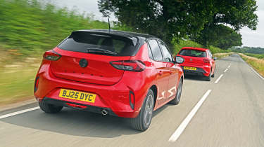 Vauxhall Corsa vs SEAT Ibiza - rear 3/4