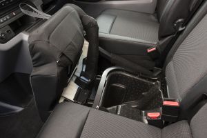 Vauxhall Vivaro van - seat storage