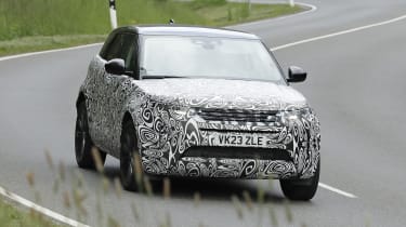 2024 Range Rover Evoque (camouflaged) - front cornering