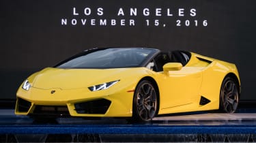 Lamborghini Huracan rear-wheel drive Spyder LA Show