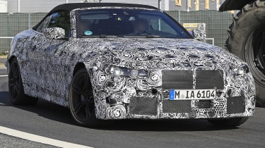 BMW M4 Convertible spied - front tracking