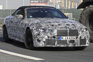 BMW M4 Convertible spied - front tracking