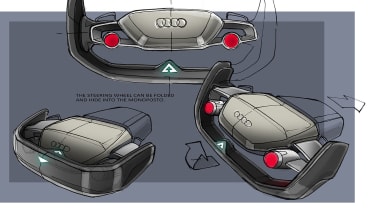 Audi RSQ e-tron Concept - steering wheel