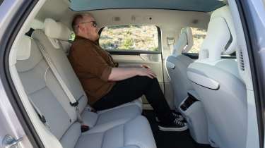 Ellis Hyde sat in the Volvo ES90