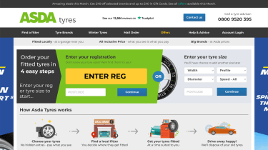 Asda Tyres homepage