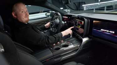 Ellis Hyde sat in the Mercedes-AMG GT 4-Door Coupe