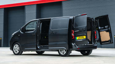 Vauxhall Vivaro Electric - rear static (doors open)