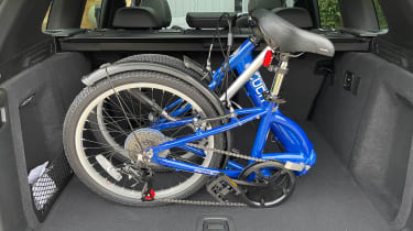 Folding bike in car boot